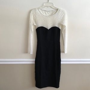 Black & White American Apparel Belle du Jour Dress